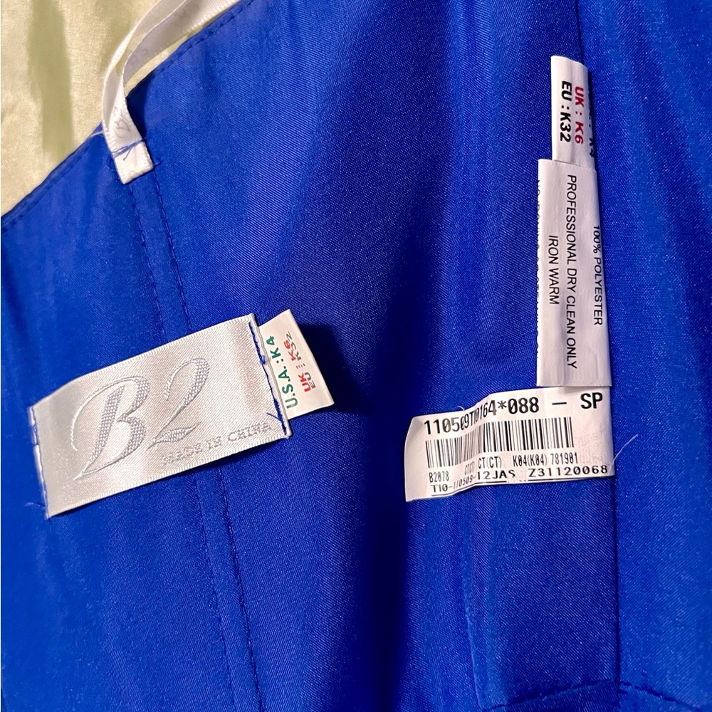 Elegant Blue Strapless Dress, B2 brand size 4 - Picture 4 of 14
